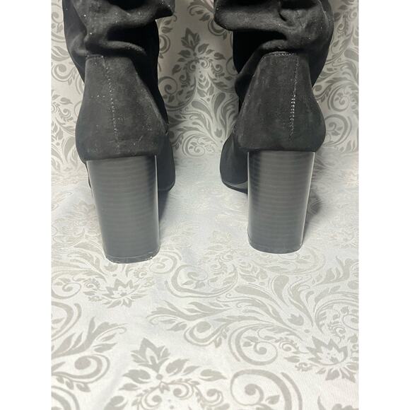 SO® Nichelle Black Slouch High Heel Boots – Women’s Size 8 - Picture 2 of 4